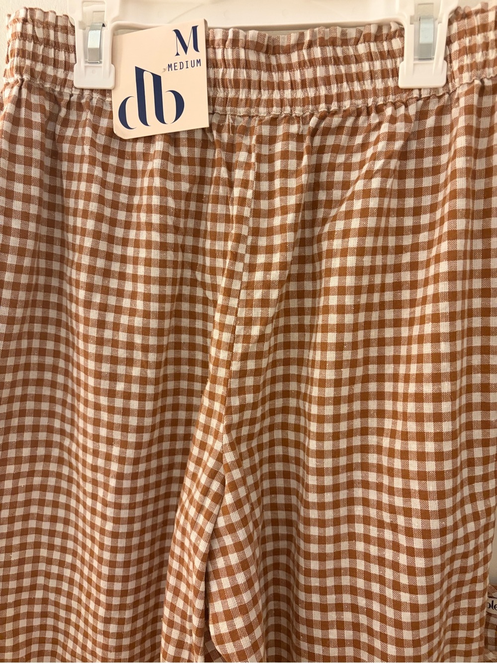 dejà bleu Brown Gingham Wide-Leg Pants & Tank Set - Picture 3 of 4